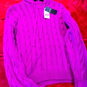 Beautiful warm hooded polo- Ralph Lauren sweater in size medium, Brand new.